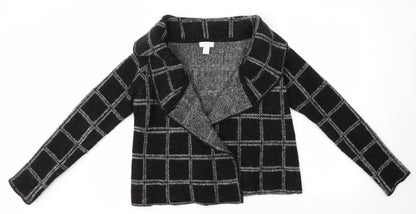 Kenar Womens Black Check  Cardigan Jumper Size S
