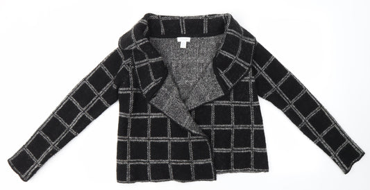 Kenar Womens Black Check  Cardigan Jumper Size S