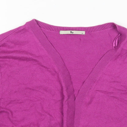 Tu Womens Purple   Cardigan Jumper Size 12