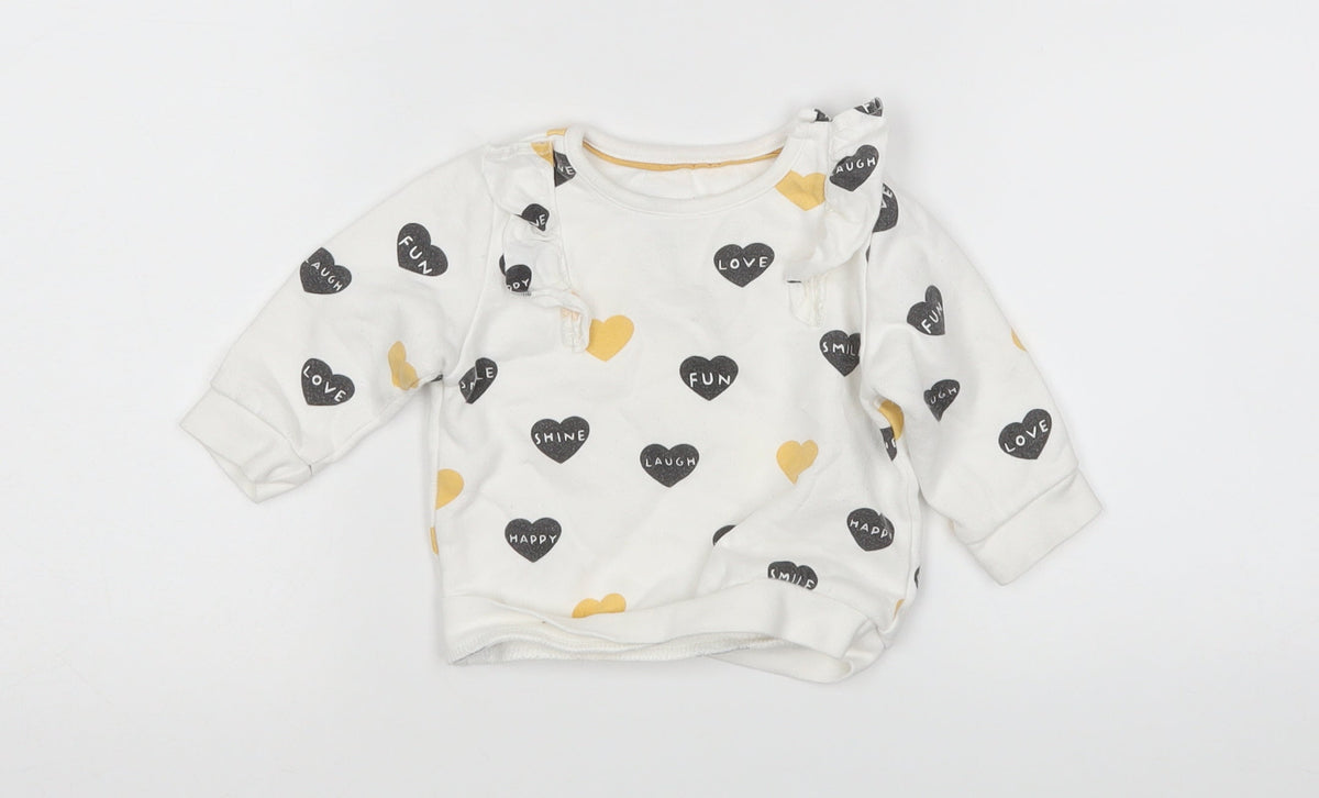 F&F Girls Multicoloured   Pullover Jumper Size 0-3 Months