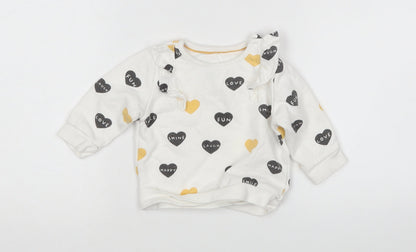F&F Girls Multicoloured   Pullover Jumper Size 0-3 Months