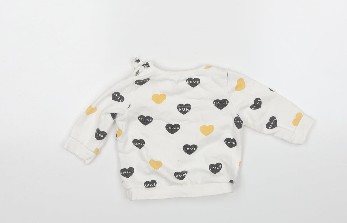 F&F Girls Multicoloured   Pullover Jumper Size 0-3 Months