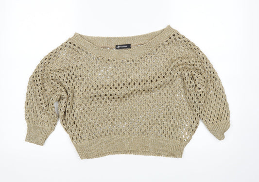 Internacionale Womens Gold   Pullover Jumper Size M