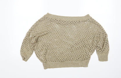 Internacionale Womens Gold   Pullover Jumper Size M