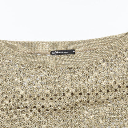 Internacionale Womens Gold   Pullover Jumper Size M