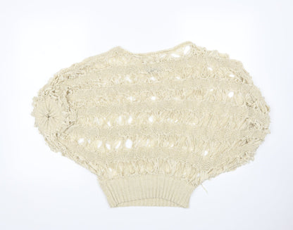 Quiz Womens Beige   Pullover Jumper Size S