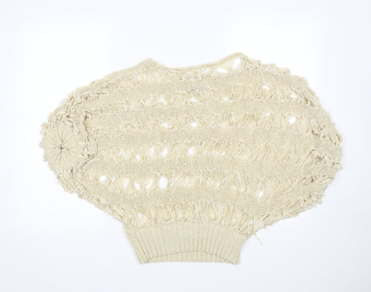 Quiz Womens Beige   Pullover Jumper Size S