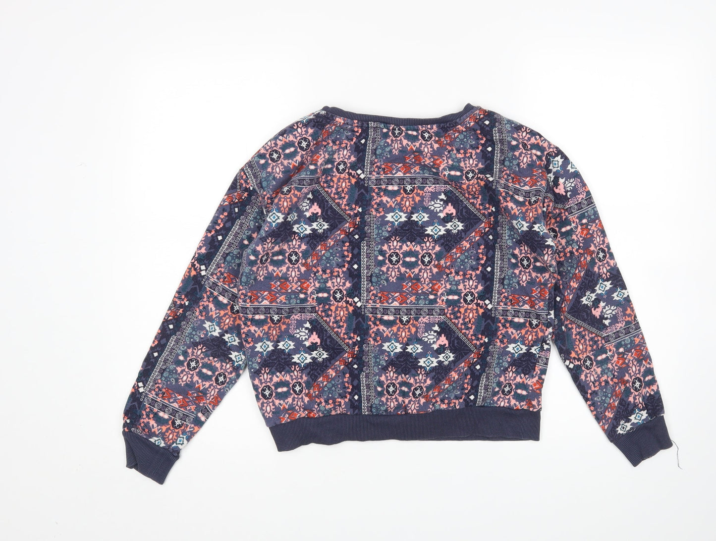 H&M Womens Multicoloured Argyle/Diamond  Pullover Sweatshirt Size S
