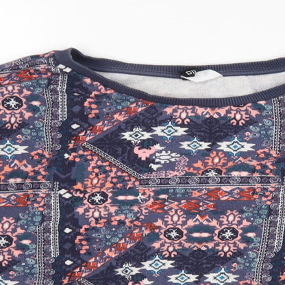Preloved H&M Womens Multicoloured Argyle/Diamond  Pullover Sweatshirt Size S - Detail