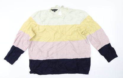 Preloved Dorothy Perkins Womens Multicoloured   Pullover Jumper Size 14 - Front