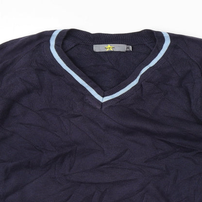 Preloved MAGICFIT Mens Blue   Pullover Jumper - Detail