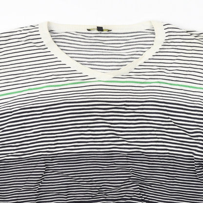 Preworn Mens Multicoloured Striped  Pullover Jumper Size L
