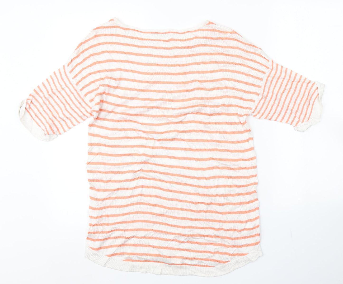 Peacocks Womens Multicoloured Striped  Basic T-Shirt Size 10