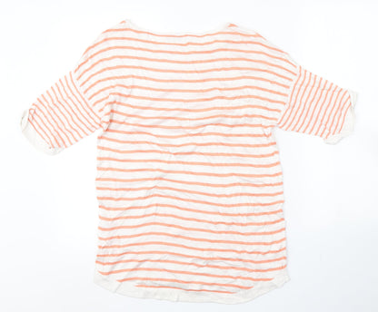 Peacocks Womens Multicoloured Striped  Basic T-Shirt Size 10