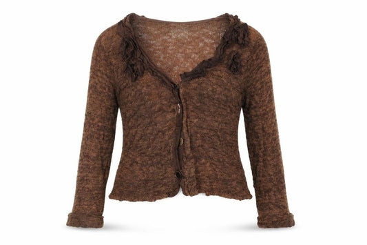 Preworn Womens Brown   Cardigan Jumper Size 2