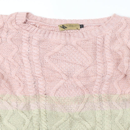 KATSUMI Womens Multicoloured Argyle/Diamond  Pullover Jumper Size L