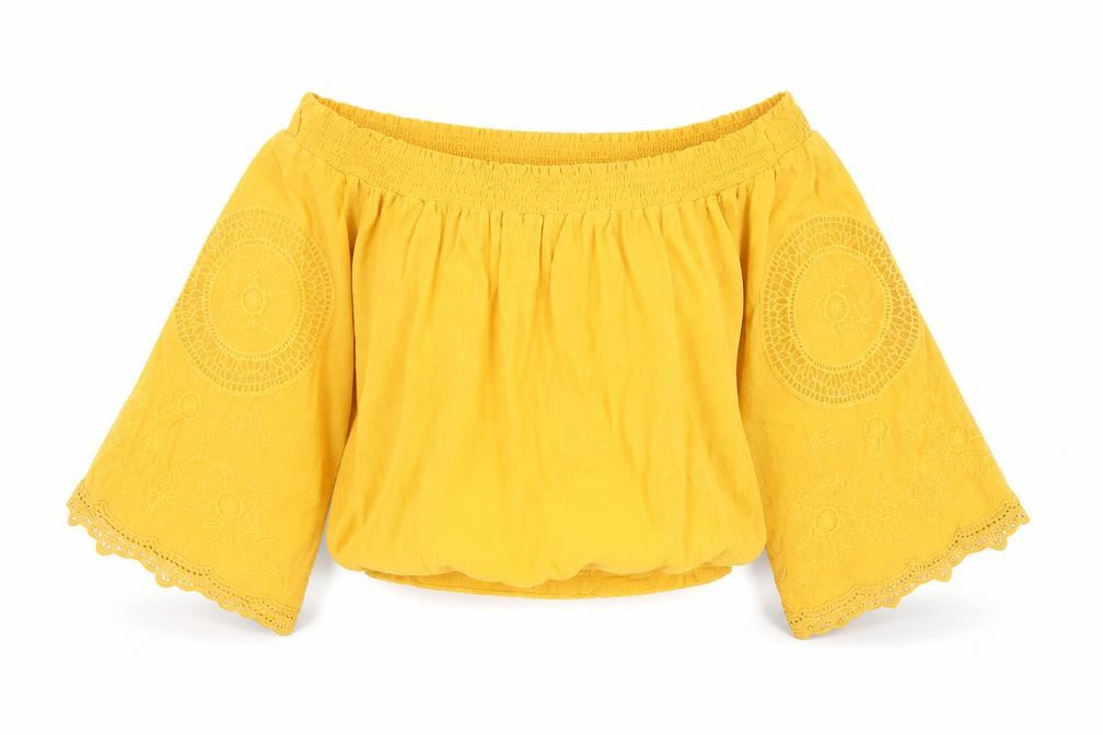 Miss Selfridge Womens Yellow   Basic T-Shirt Size 6