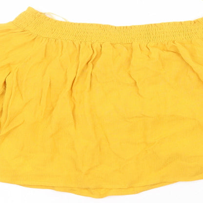 Miss Selfridge Womens Yellow   Basic T-Shirt Size 6