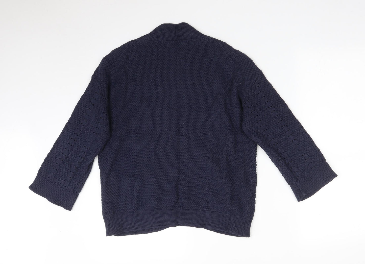 ISLE Womens Blue Striped  Cardigan Jumper Size S