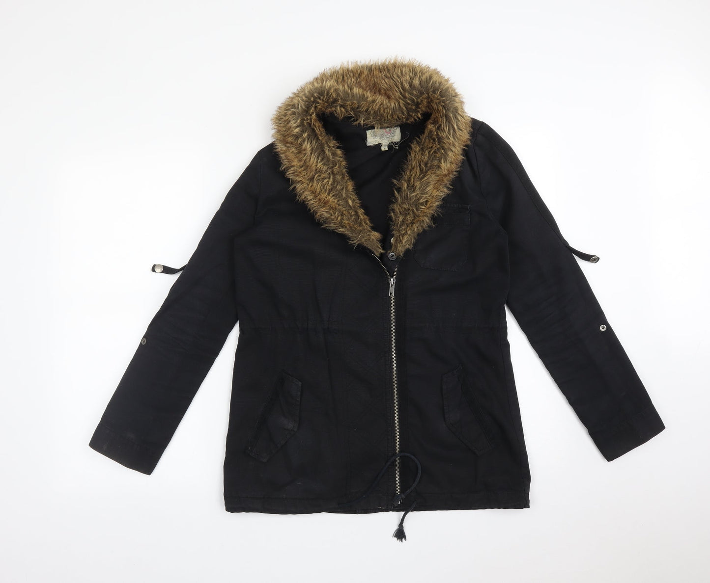 Ecote Womens Black   Parka Coat Size S