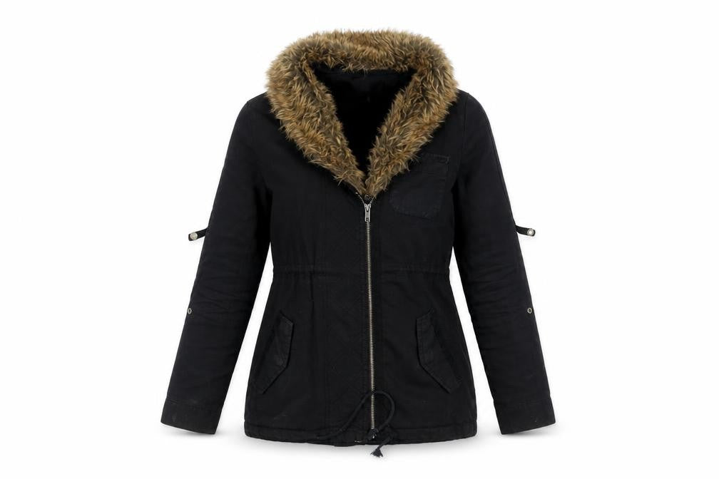 Ecote Womens Black   Parka Coat Size S