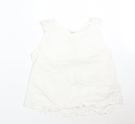 MISTRAT Womens White   Basic T-Shirt Size 14