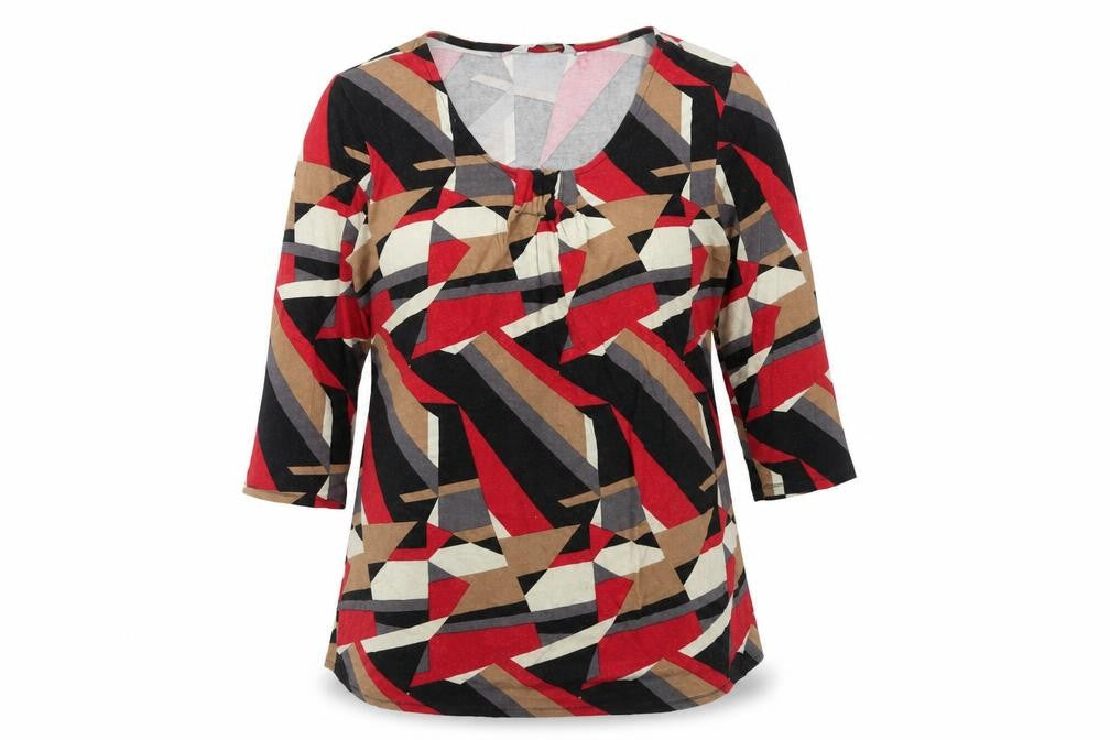 PREVIEW Womens Multicoloured Geometric  Basic T-Shirt Size 14