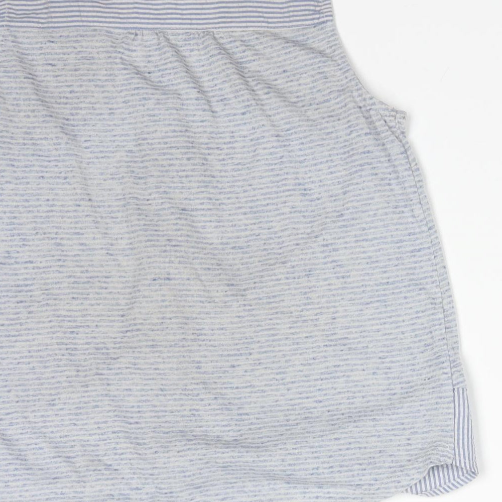 FALMER HERITAGE Womens Blue Striped  Basic T-Shirt Size 8
