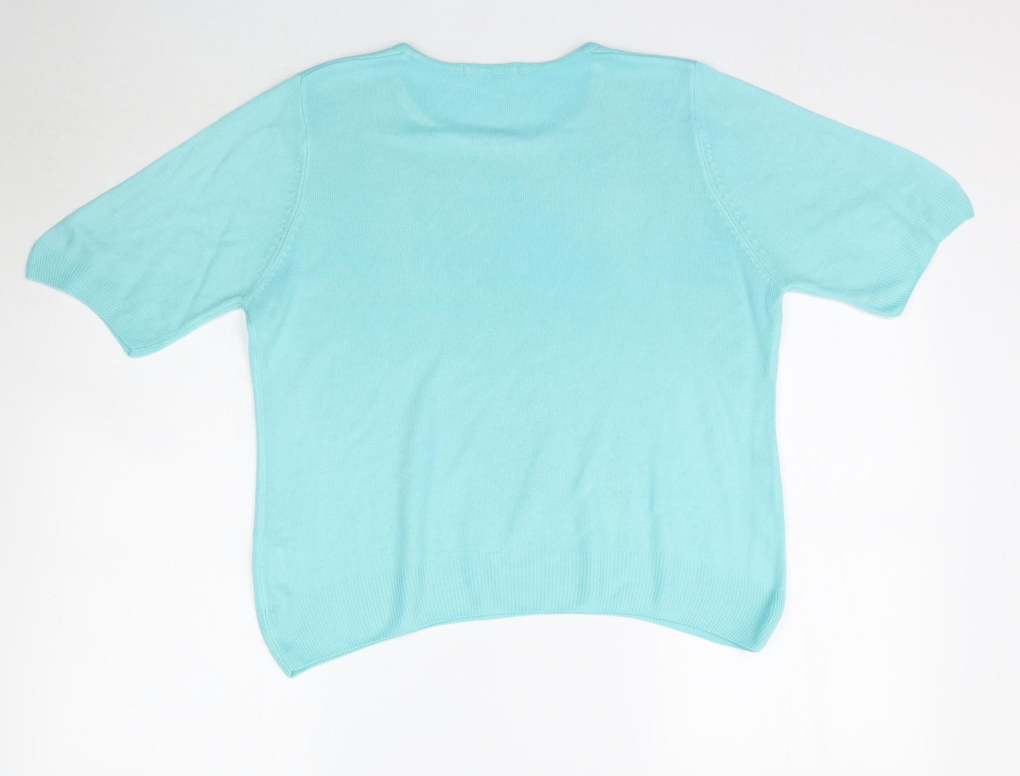 Marks and Spencer Womens Blue  Knit Basic T-Shirt Size 14