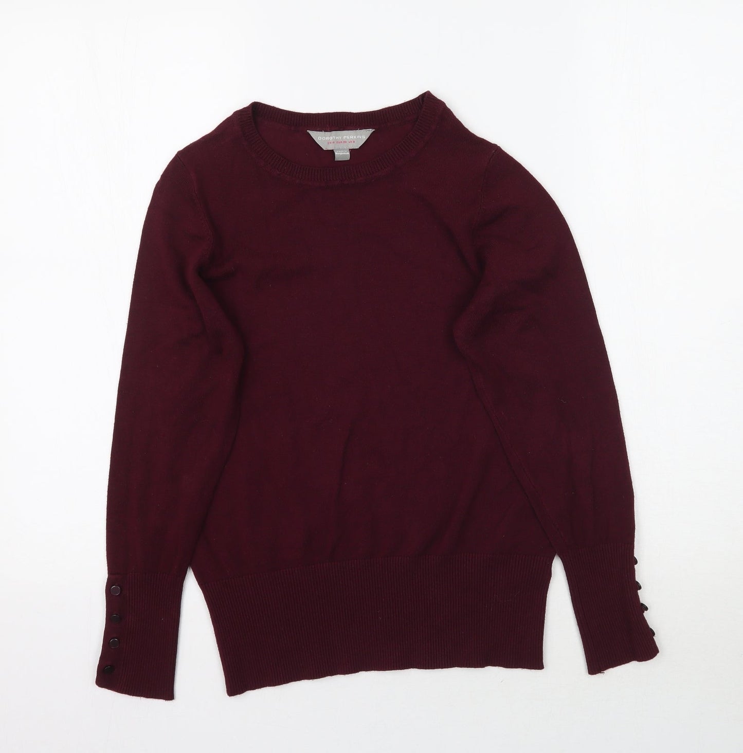 Dorothy Perkins Womens Red  Knit Pullover Jumper Size 8