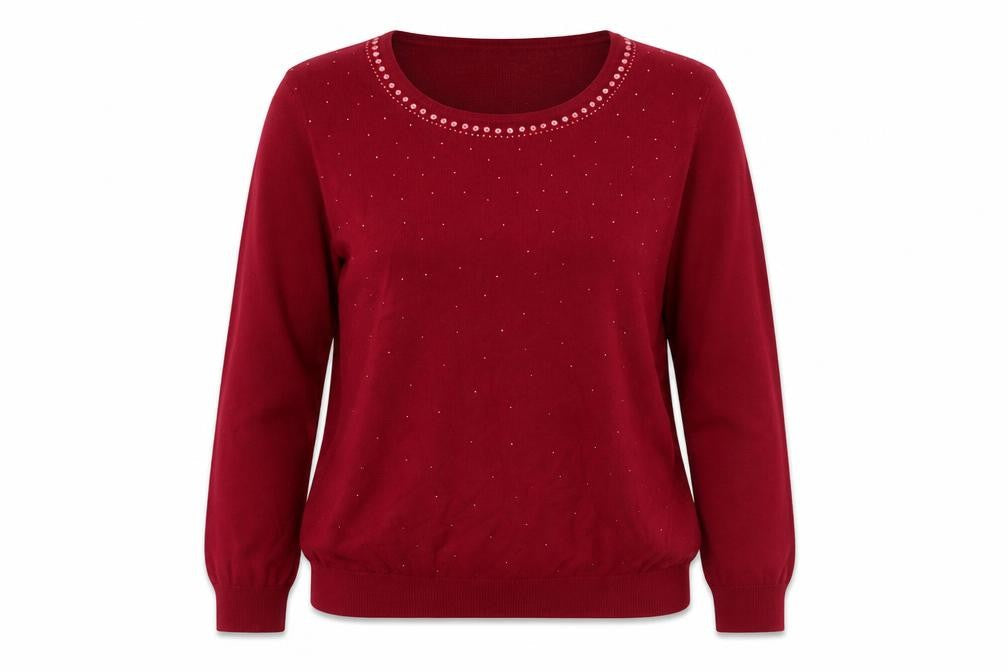 Autonomy Womens Red  Knit Pullover Jumper Size M