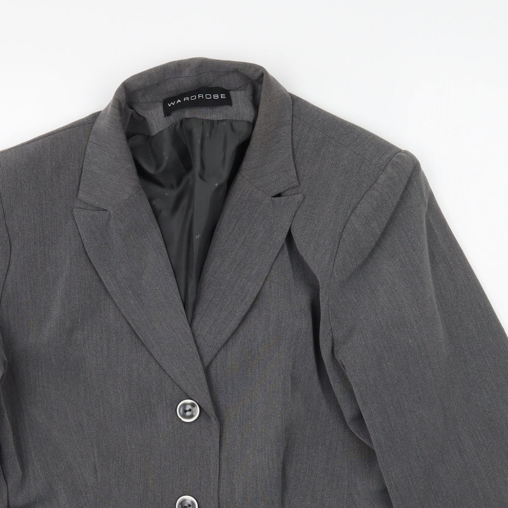 Wardrobe Womens Grey   Jacket Blazer Size 16
