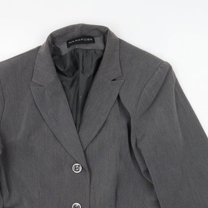Wardrobe Womens Grey   Jacket Blazer Size 16