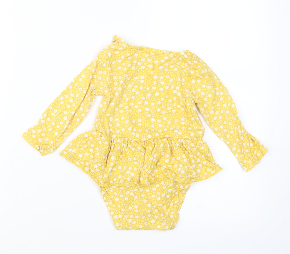 Carter's Girls Yellow Floral  Babygrow One-Piece Size 18 Months