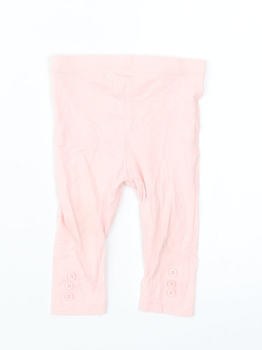 TU Girls Pink   Capri Trousers Size 6-9 Months