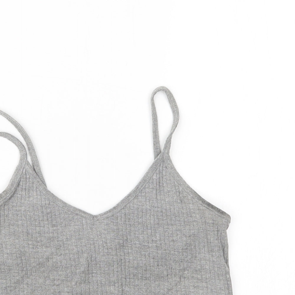 Topshop Womens Grey   Basic T-Shirt Size 8