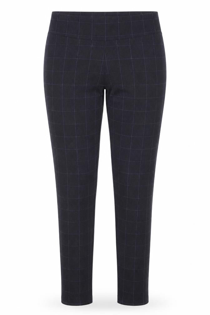 Nutmeg Womens Blue Check  Trousers  Size 12 L27 in
