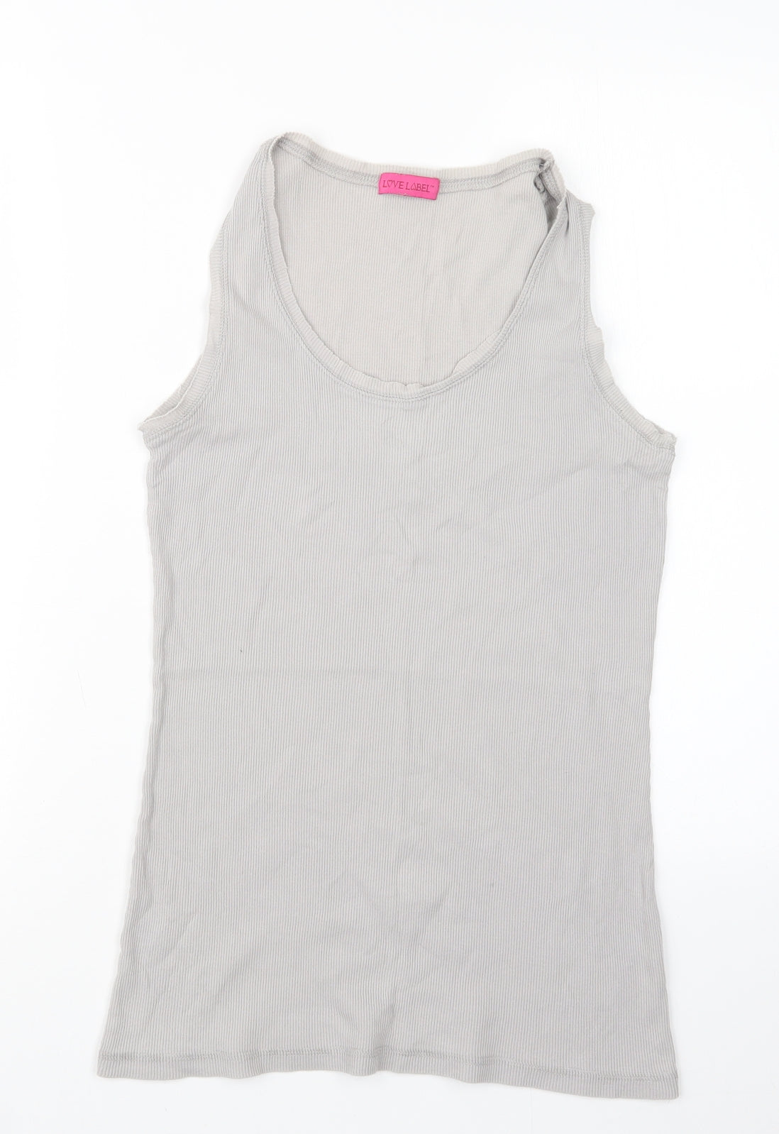 Love Label Womens Grey   Basic Tank Size 14