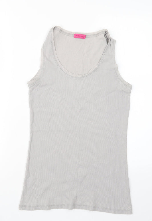 Love Label Womens Grey   Basic Tank Size 14