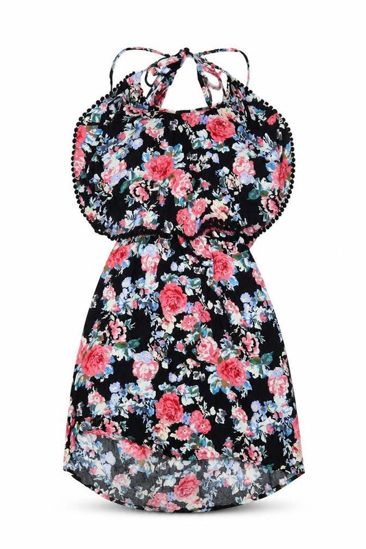 Select Womens Black Floral  Mini  Size 10
