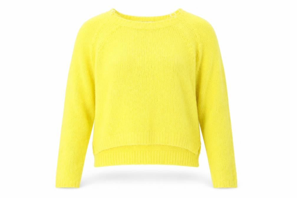 Papaya Womens Yellow  Knit Pullover Jumper Size M