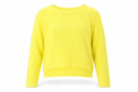 Papaya Womens Yellow  Knit Pullover Jumper Size M