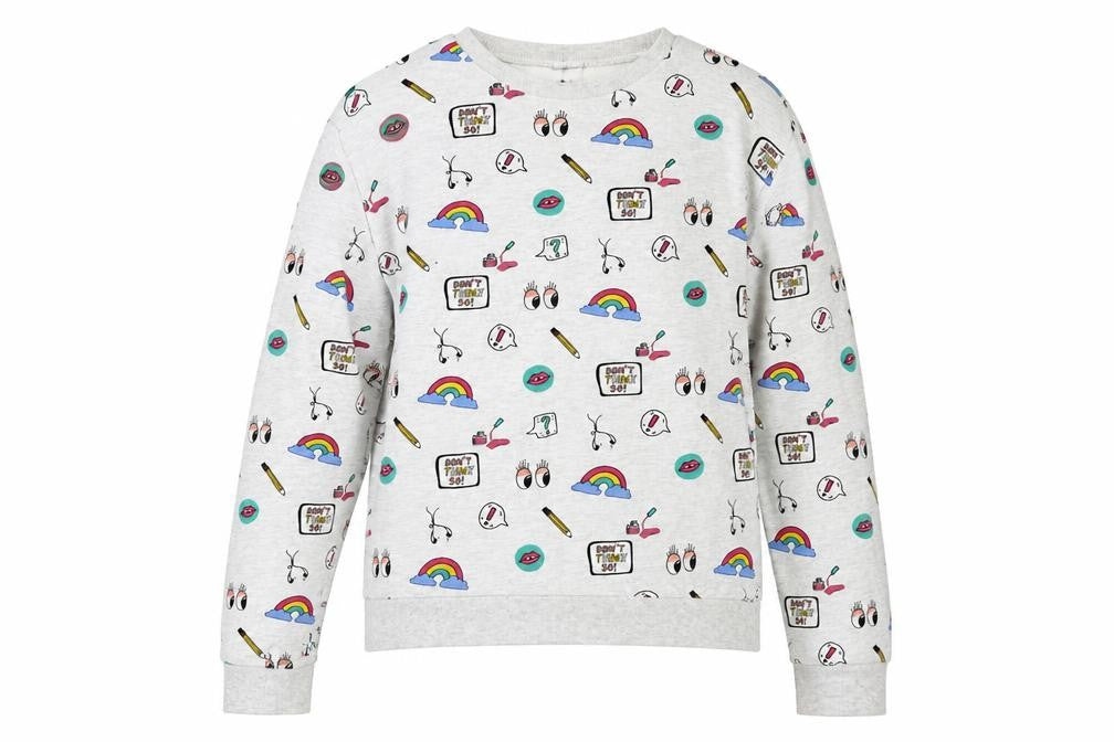 Divided by H&M Womens Grey Geometric  Pullover Jumper Size M