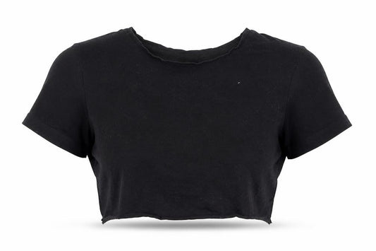 Primark Womens Black   Cropped T-Shirt Size 4