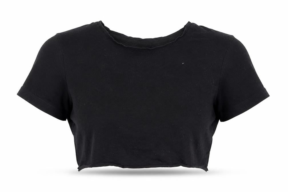 Primark Womens Black   Cropped T-Shirt Size 4