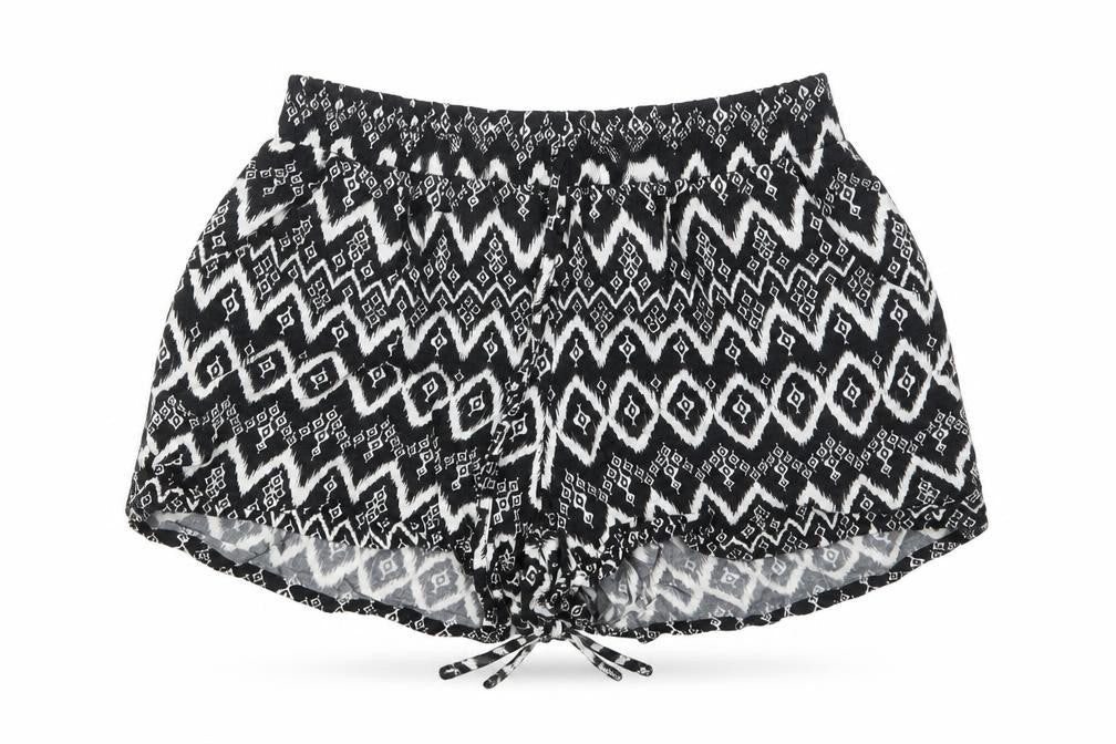 BeBop Womens Black Geometric  Bermuda Shorts Size M