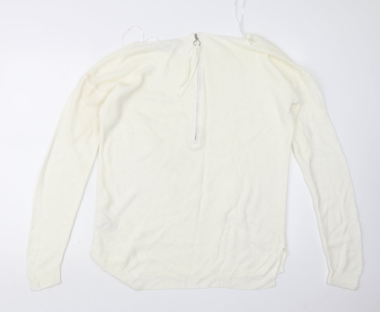 Peacocks Womens Ivory  Knit Pullover Jumper Size M