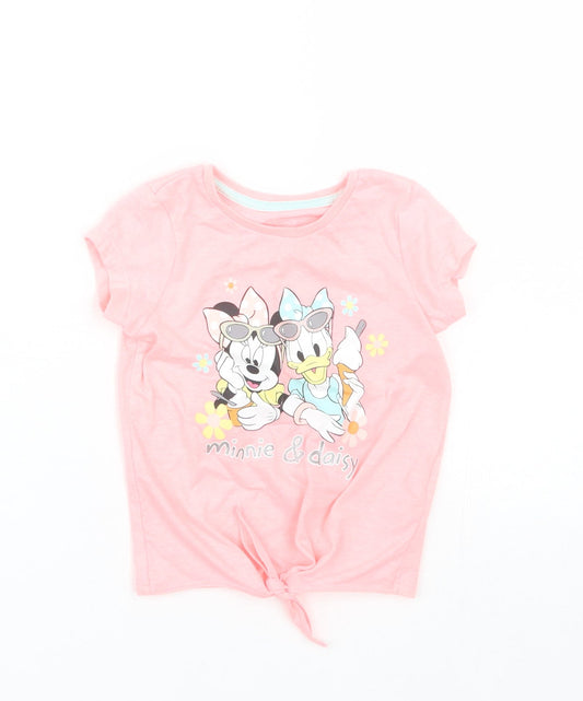Disney Girls Pink   Basic T-Shirt Size 9-12 Months  - Minnie Mouse