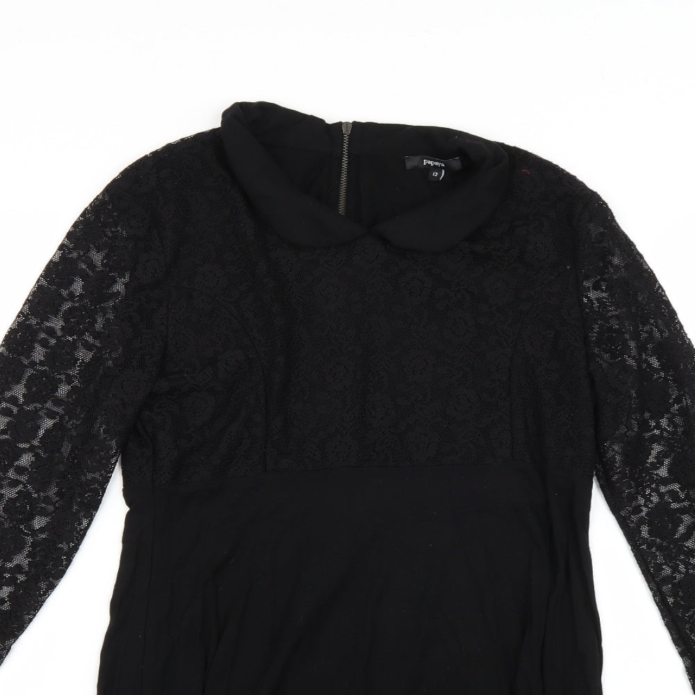 Papaya Womens Black   Fit & Flare  Size 12