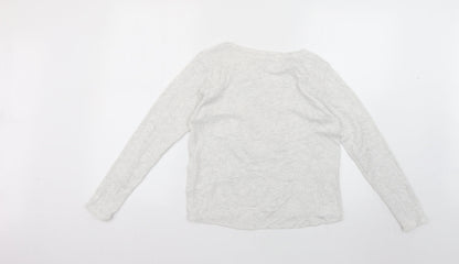 Preloved h7m Girls Grey   Pullover Jumper Size 11-12 Years - Back